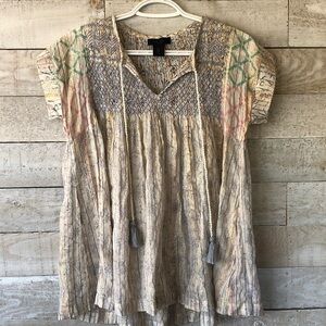 RACHEL Rachel Roy Multicolor Boho Tunic billowy cotton